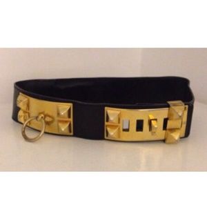 HERMES Medor Collier De Chien Black/Gold Belt